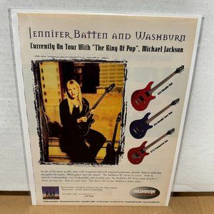 Jennifer Batten - Washburn Guitars - 1997 Print Advertisement